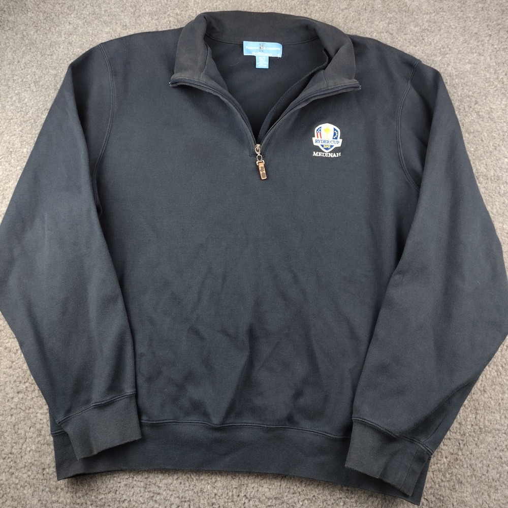 Ryder Cup 2012 Sweatshirt 1/4 Zip Pullover Mens XL Blue Golf Fairway & Greene
